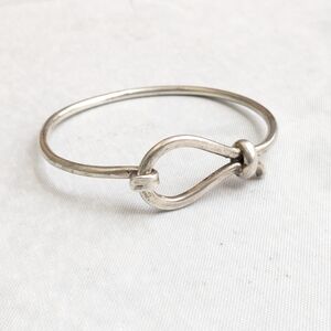 Vintage Sterling Silver Bracelet Wire Hook Taxco Mexico 6.5"